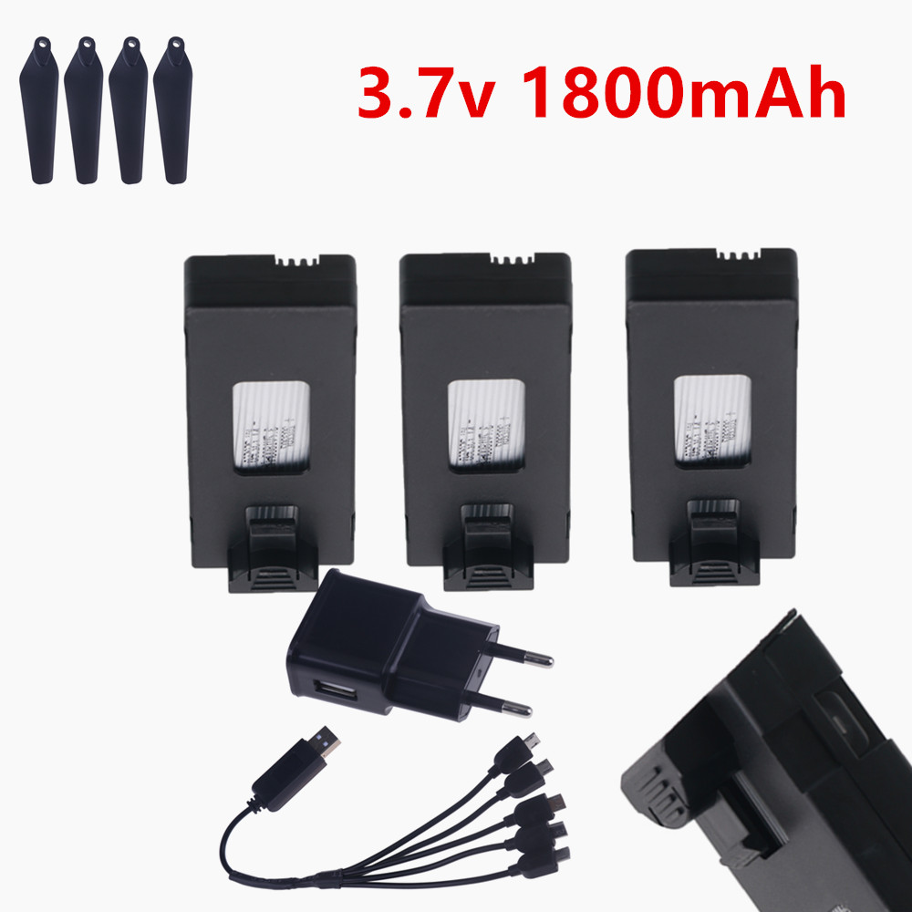 Rc Drone E88 - 충전식 3.7V 리포 배터리 1800mAh 또는