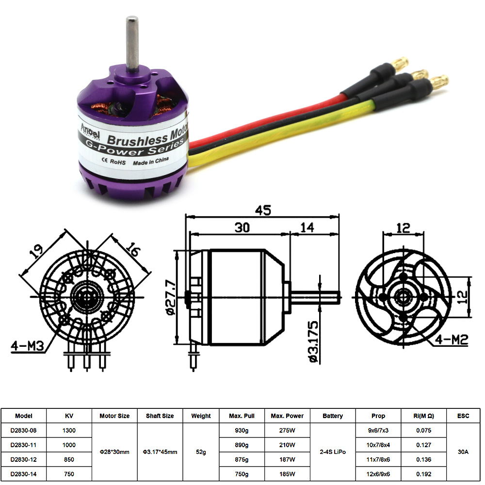 D2830 1300KV 1000KV 850KV 750K - Drone Kf Rc 리뷰 및 가격