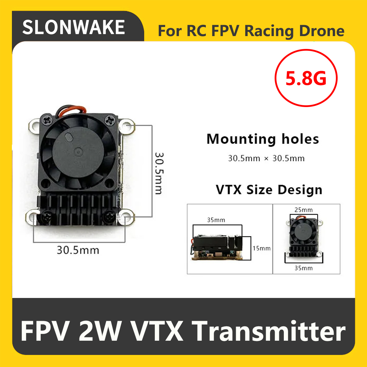 SLONWAKE 5.8G 2000mW FPV VTX 송 - Receiver Rc Drone 리뷰 및 가격