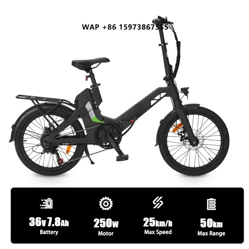 저렴한 20인치 접이식 전기 보조 자전거 (후방 허브  - Brushless Motor 리뷰 및 가격
